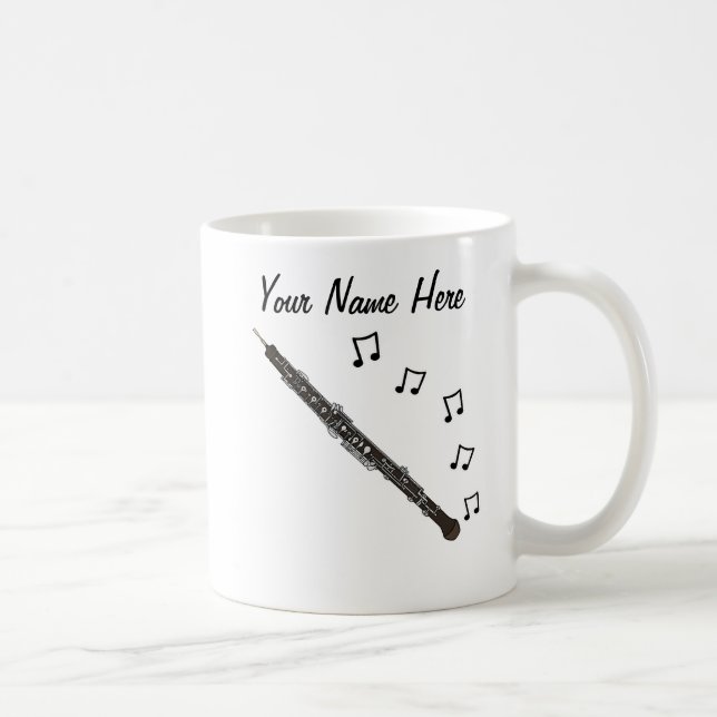 Oboe Custom Mug Oboist Woodwind Musician Cadeau (Droite)