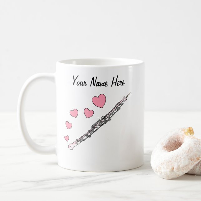Oboe Custom Wedding Tasse Oboist Musician (Mit Donut)