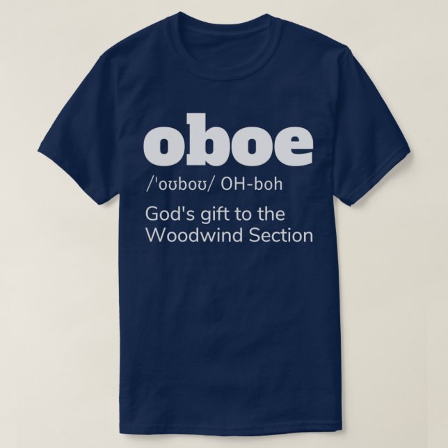 Oboe Definition Oboe Player Gift 1 T-Shirt (Design vorne)