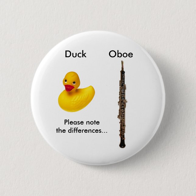 Oboe/Enten-Knopf Button (Vorderseite)