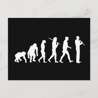 Oboe Evolution lustig Oboist Spaß Geschenk Postkarte