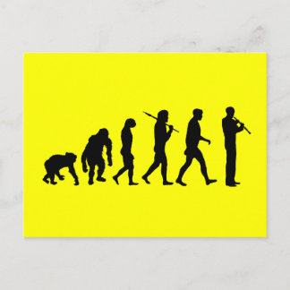 Oboe Evolution lustig Oboist Spaß Geschenk Postkarte