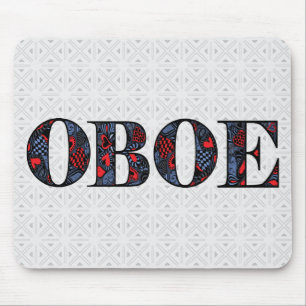 Oboe Herztext Mousepad
