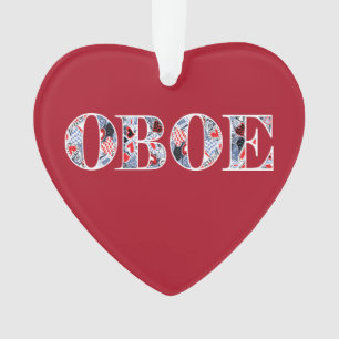 Oboe Herztext Ornament