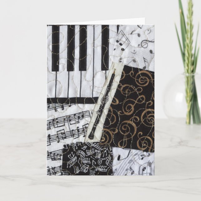 Oboe Holzblasinstrument-Musikinstrument Karte (Vorderseite)