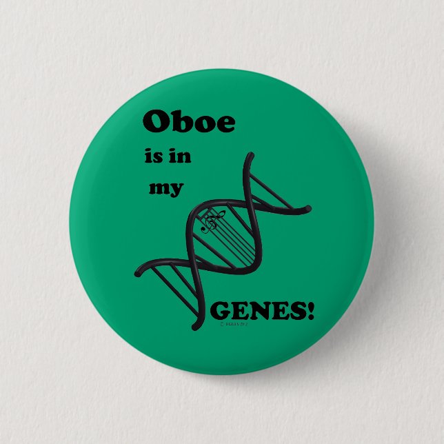Oboe ist in meinen Genen Button (Vorderseite)