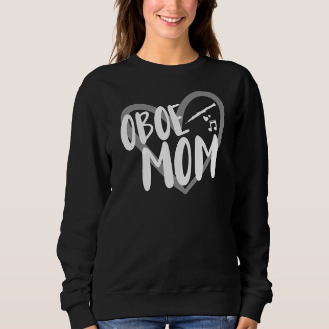 Oboe Mama Heart Oboe Player Premium Sweatshirt (Vorderseite)