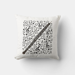 Oboe Musical Notes Oboist Woodwind Music Teacher Kissen