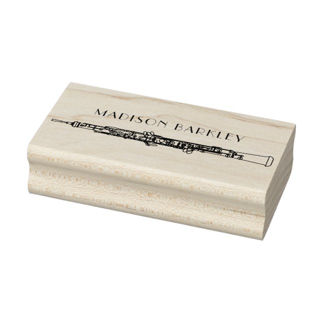 Oboe Musician Music Teacher Gummistempel (Stempel)