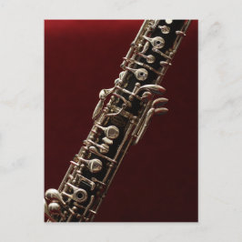 Oboe - Musikinstrument für doppeltes Rotholz Postkarte