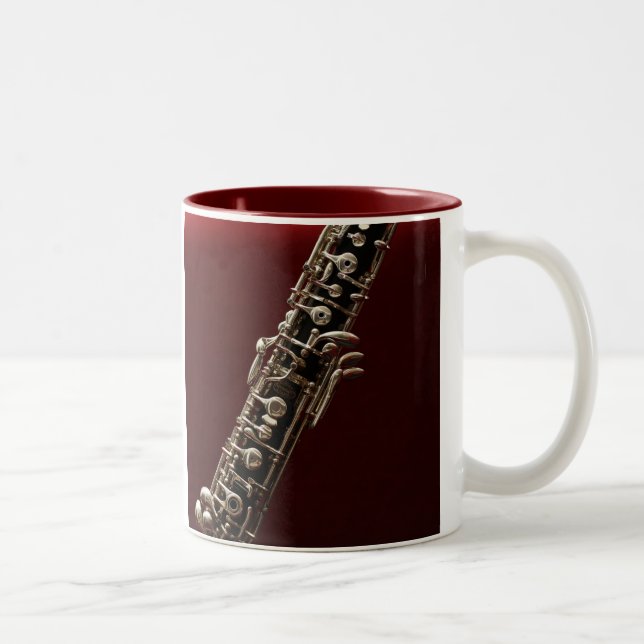 Oboe-Musikinstrument Zweifarbige Tasse (Rechts)