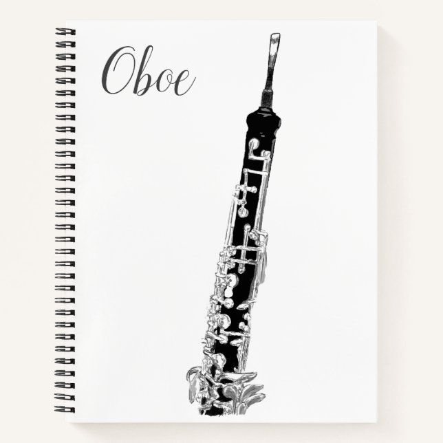 Oboe-Notebook Notizbuch (Vorderseite)