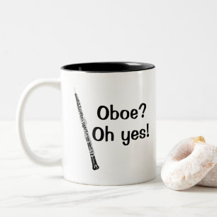 Oboe Oh ja Instrument Zweifarbige Tasse