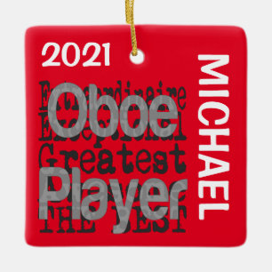 Oboe Player Extraordinaire CUSTOM Keramikornament