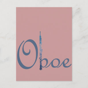 Oboe Script Postkarte
