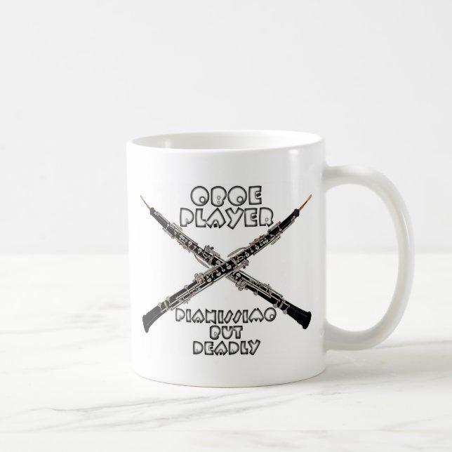 Oboe Spieler Kaffeetasse (Rechts)