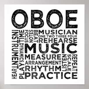 Oboe Typografie Poster