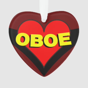 Oboe über Herz Ornament