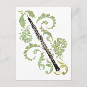 Oboe und Foliage Postkarte