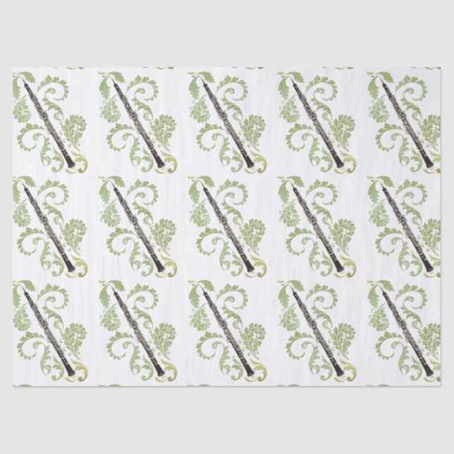 Oboe und Laub Seidenpapier (Vorderseite)