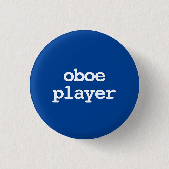 Oboist-Typografie-Schaltfläche Button (Vorderseite)