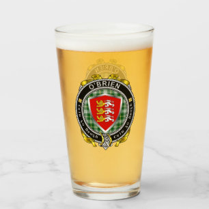O'Brien/Brien Irish Shield Bierglas Glas