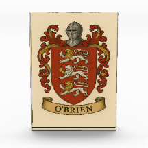 O'Brien Familienwappen Foto Block