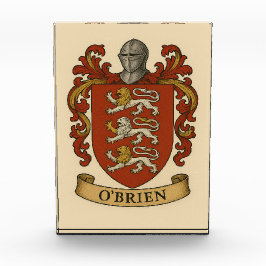 O'Brien Familienwappen Foto Block