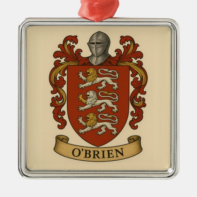 O'Brien Familienwappen Ornament Aus Metall (Vorne)