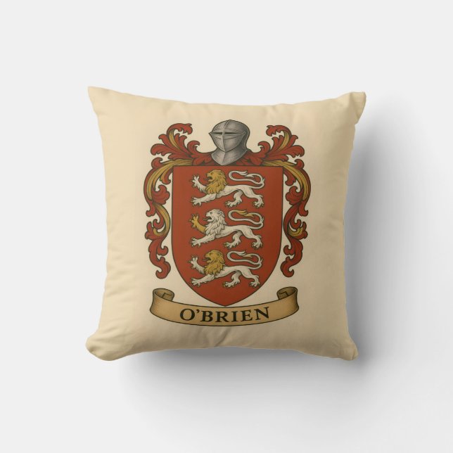 O'Brien Family Crest Photo Block Kissen (Vorderseite)