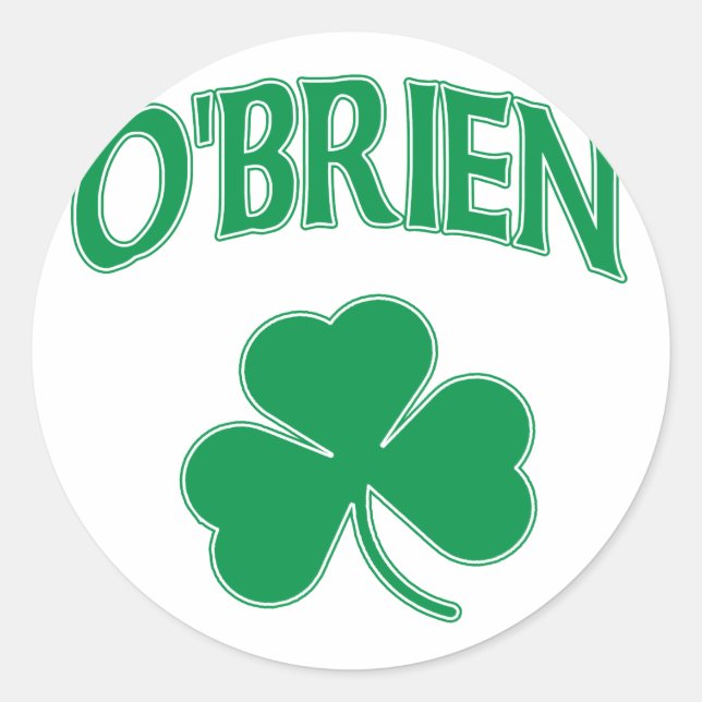 O'Brien Irish Runder Aufkleber (Vorderseite)