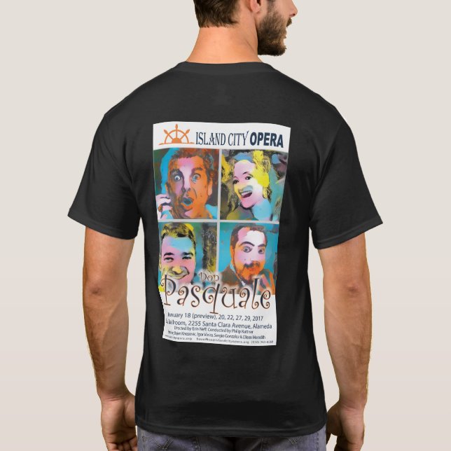 Obscurité de T-shirt de Don Pasquale d'opéra de (Dos)