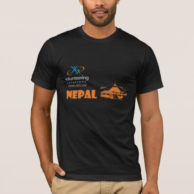 Obscurité de T-shirt du Népal - offrir des (Devant)