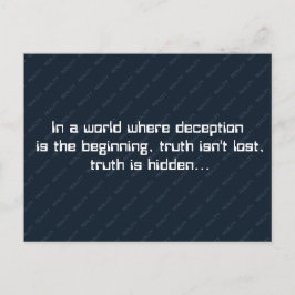Observable Direction Deception and Truth Quote Feiertagspostkarte