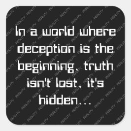 Observable Direction Deception and Truth Quote Quadratischer Aufkleber