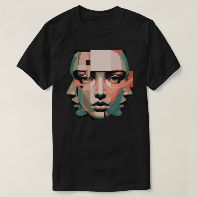 Observer Self Abstract | Layered Human Identity  T-Shirt (Design vorne)
