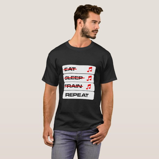 Obsession amusante pour le T-shirt de musique (Devant entier)