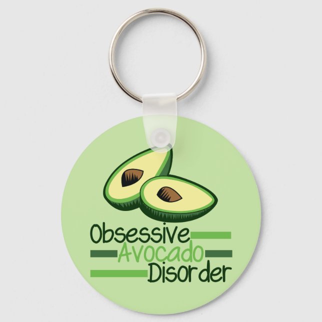 Obsessive Avocado Disorder Cool Green Schlüsselanhänger (Vorderseite)