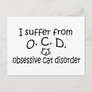 Obsessive Cat-Störung Postkarte