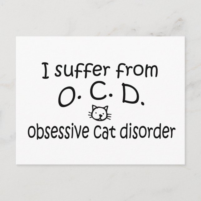 Obsessive Cat-Störung Postkarte (Vorderseite)