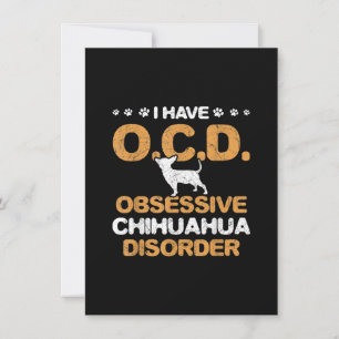 Obsessive Chihuahua Disorder Chihuahua Dankeskarte