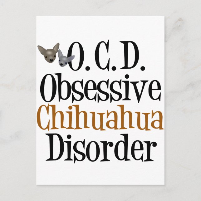 Obsessive Chihuahua-Störung Postkarte (Vorderseite)