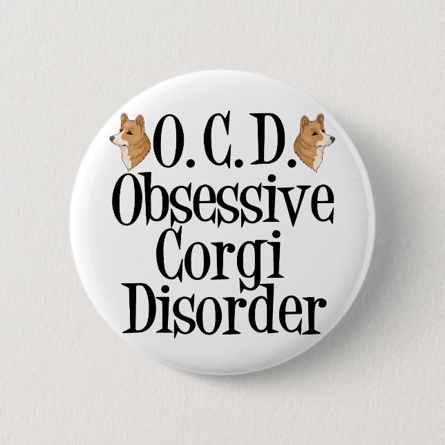 Obsessive Corgi-Störung Button (Vorderseite)
