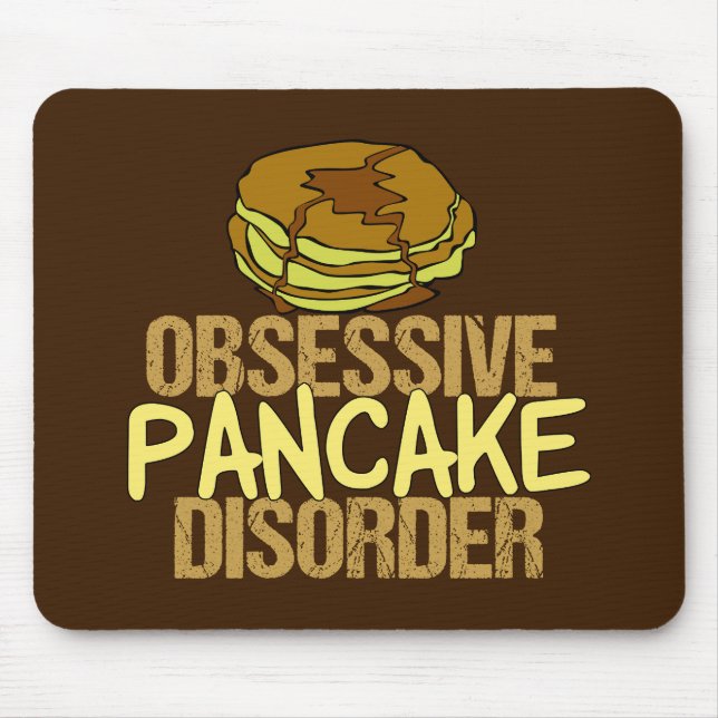 Obsessive Pancake-Störung Funny Breakfast Mousepad (Vorne)