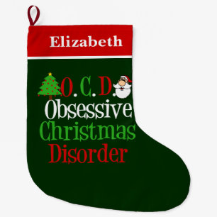 Obsessive Weihnachtskrankheit Großer Weihnachtsstrumpf