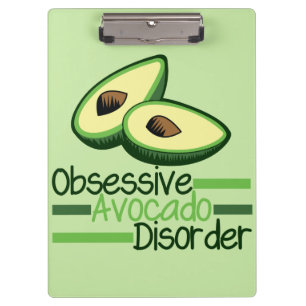 Obsessiver Avocado-Syndrom Cool grün Klemmbrett