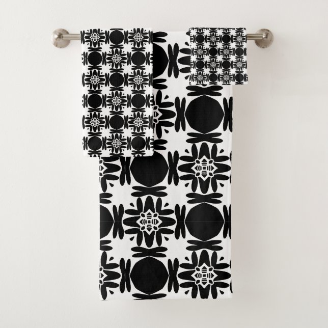 Obsidian-Medaillon Badhandtuch Set (Insitu)