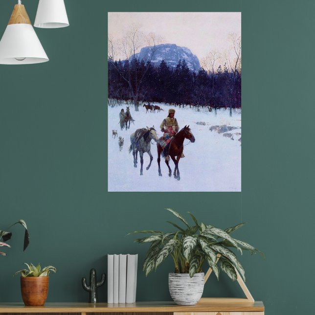 Obsidian Mountain im Yellowstone Henry Farny Poster (Wohnzimmer 1)