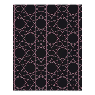 Obsidian-Rosen-Geometrie-Muster-Plakat Poster