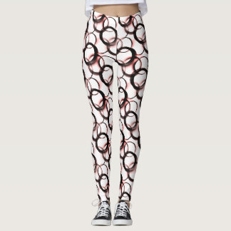 Obsidian-Schleier-Leggings – Monochrome Kreise Leggings